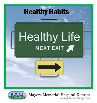 Picture of a big road sign with arrows pointing to the right. It says:
Healthy Life
NEXT EXIST (arrow)
Healthy Habits