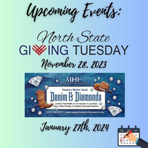 Upcoming Events:
North State Giving Tuesday - November 28, 2023
Denim and Diamonds - January 27th, 2023