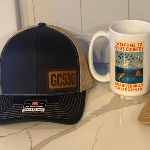 Picture of a hat and coffee cup